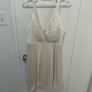 Abercrombie plunge pleated mini dress.